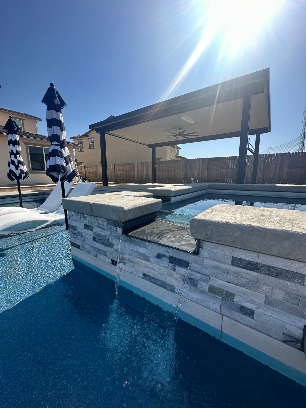 Modern pool and spa build in the greater Sacramento area