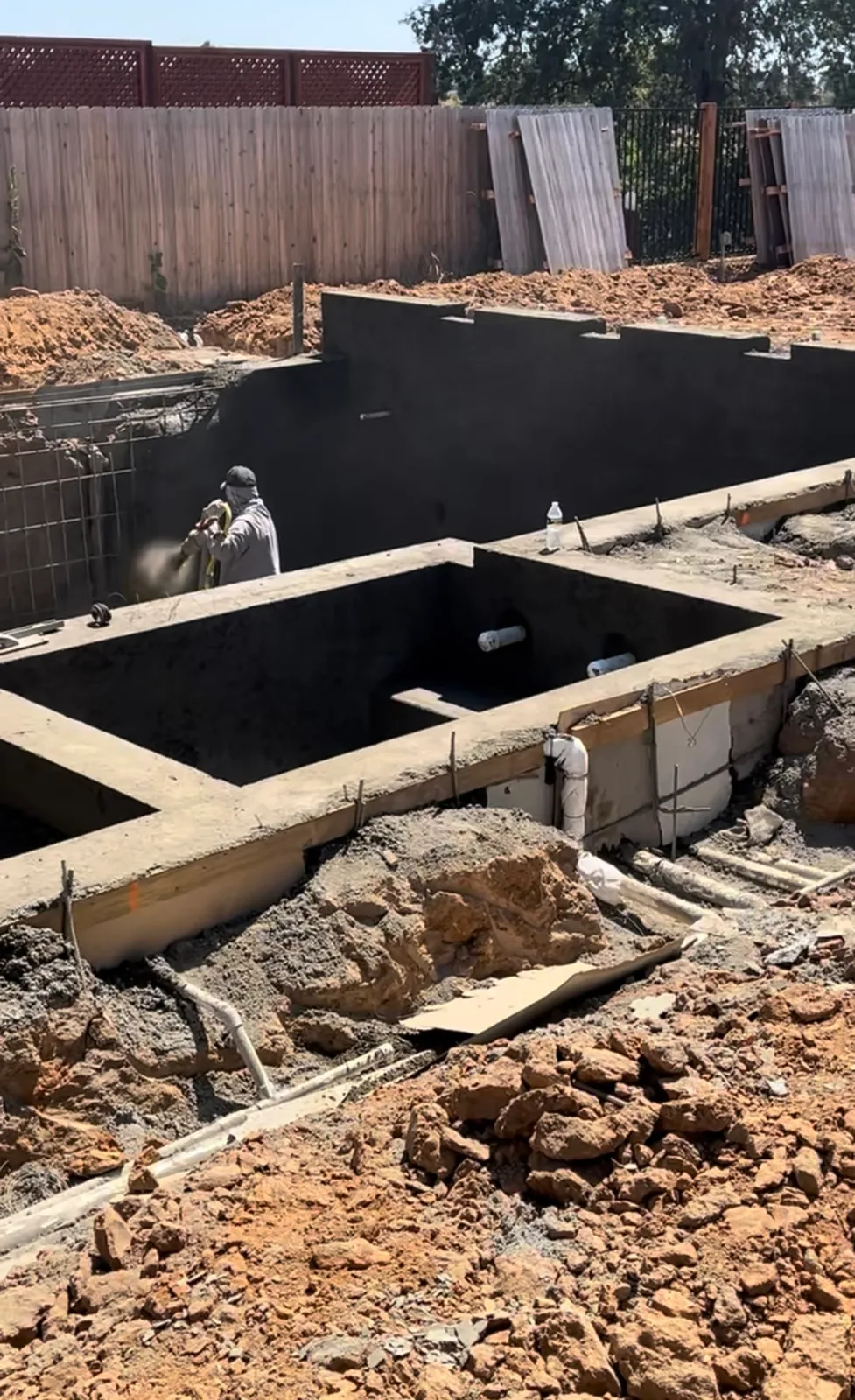Gunite phase of a CJR pool project, photo 24