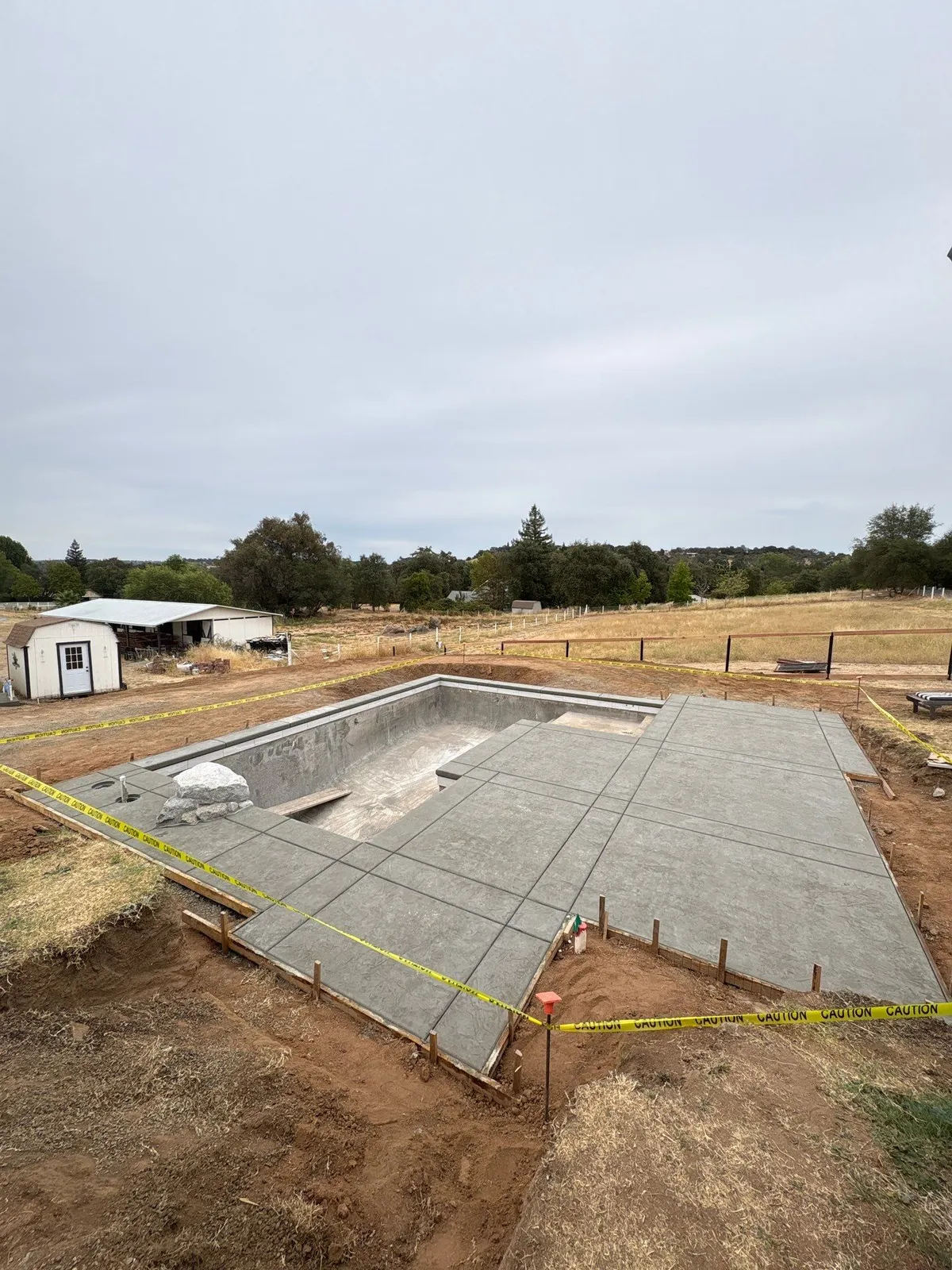 Custom concrete phase of a CJR pool project, photo 2