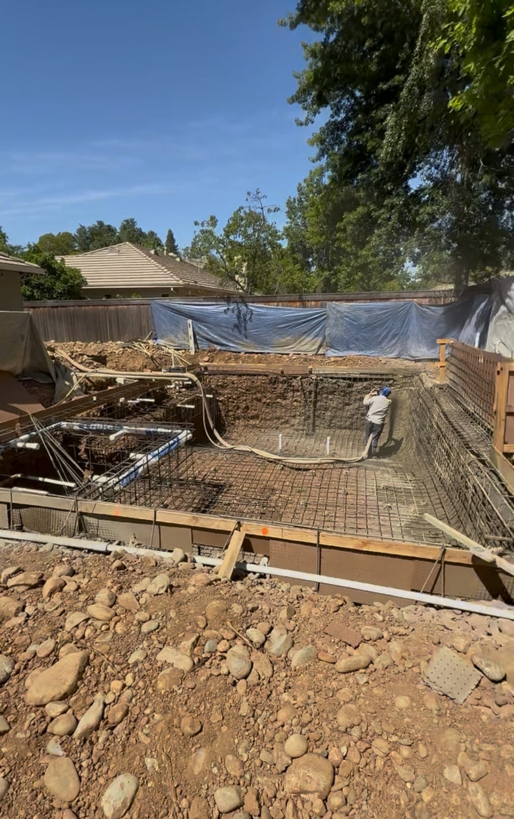 Gunite phase, additional CJR pool project photo 3