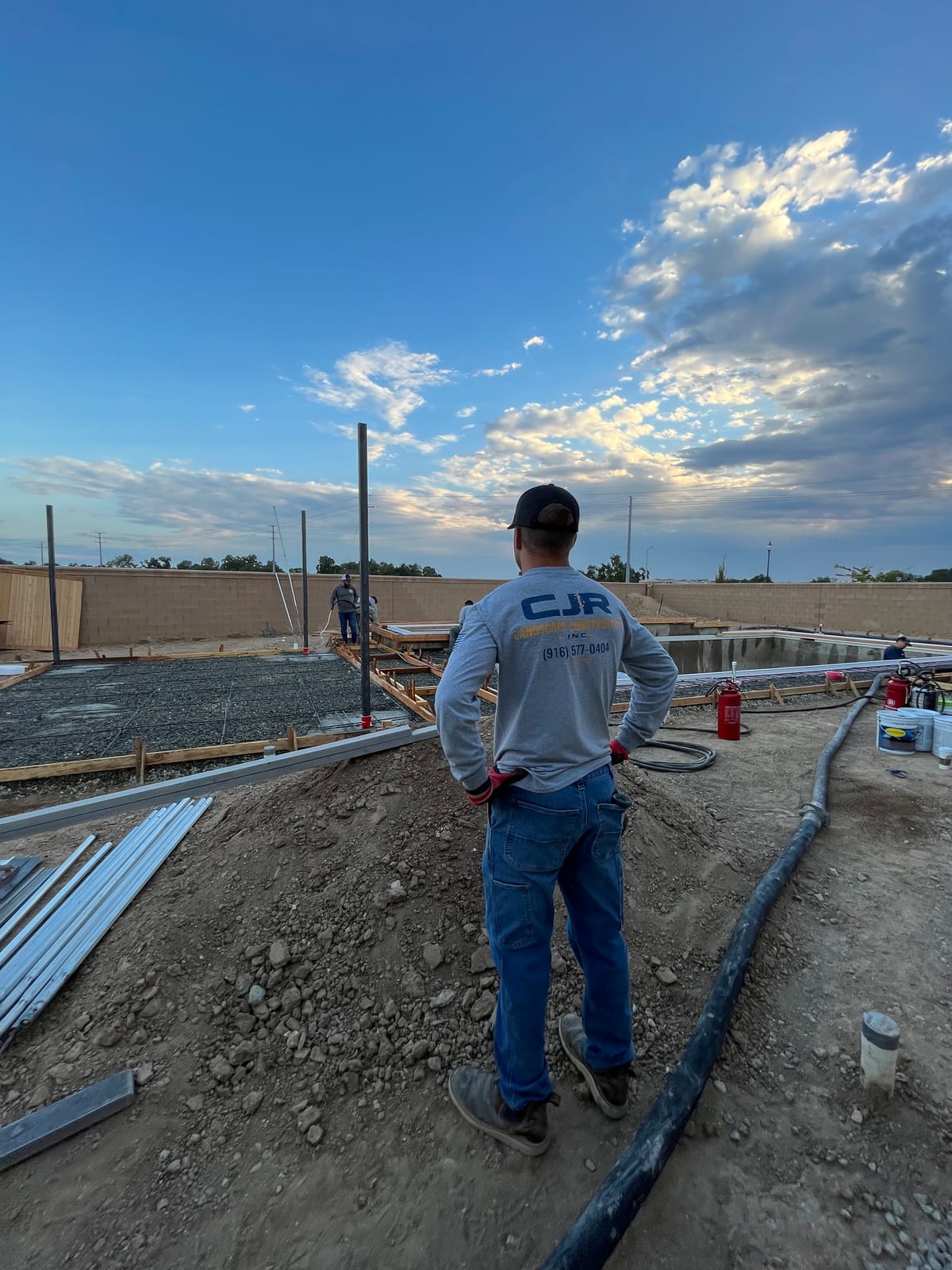 Custom Concrete phase, additional CJR pool project photo 3