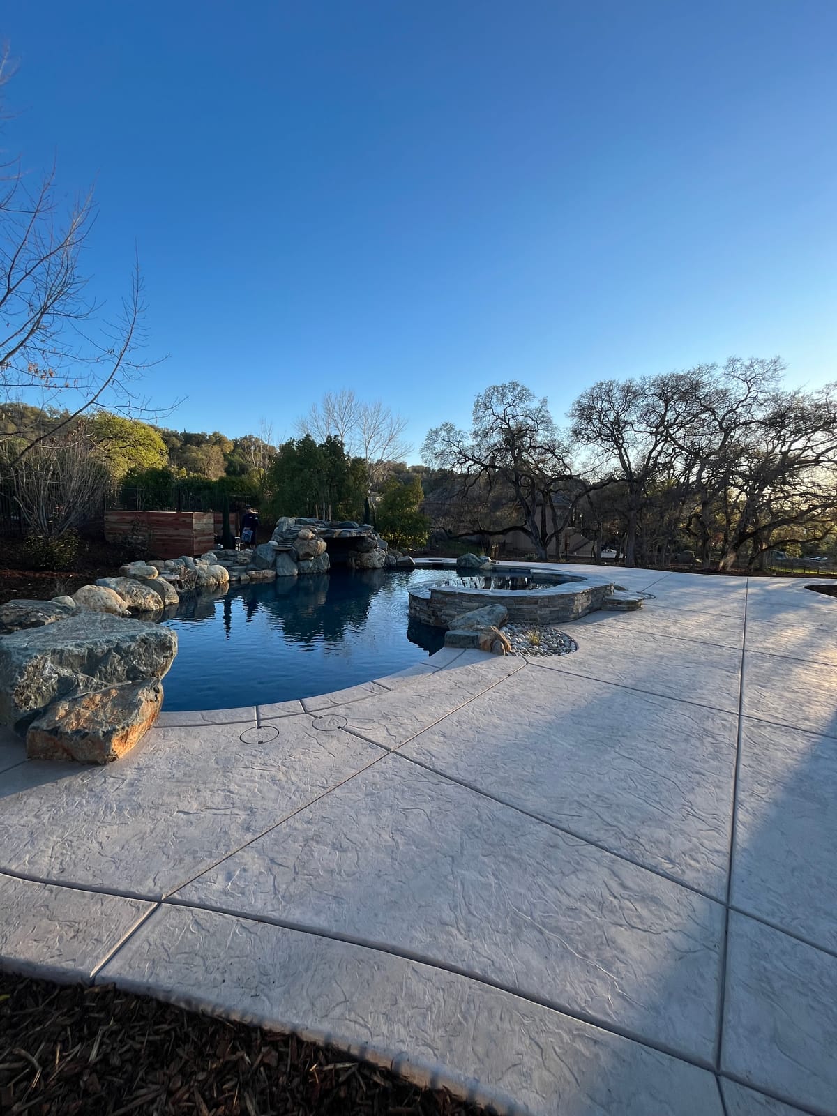 Pool & Rock Waterfall Transformation after